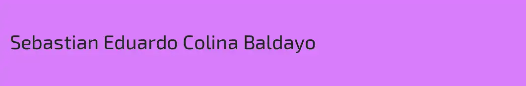 Sebastian Eduardo Colina Baldayo